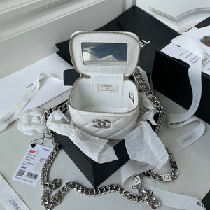 Chanel AP2718 Small Vanity With Chain White Lambskin - Default Title - View 8