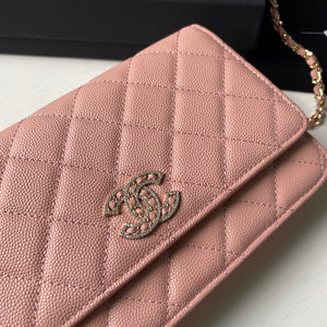 Chanel Classic Wallet on Chain Grained Shiny AP2742 Pink - Default Title - View 5