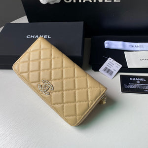 Chanel Flap Wallet Grained shiny calfskin AP2739 apricot - Default Title - View 3
