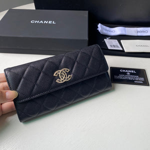 Chanel Long Flap Wallet Grained shiny calfskin AP2740 Black - Default Title - View 4