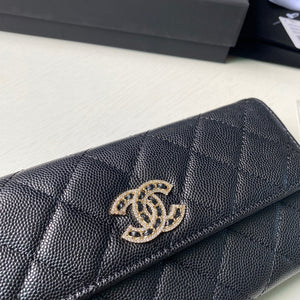 Chanel Long Flap Wallet Grained shiny calfskin AP2740 Black - Default Title - View 6