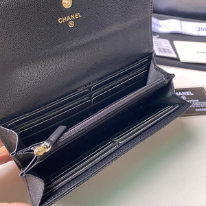 Chanel Long Flap Wallet Grained shiny calfskin AP2740 Black - Default Title - View 9