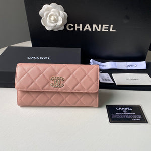Chanel Long Flap Wallet Grained shiny calfskin AP2740 Pink - Default Title - View 1