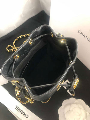 Chanel AP2750 Bucket Bag Shoulder Bag Lambskin Black - Default Title - View 5