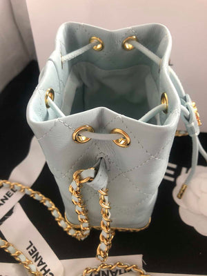 Chanel AP2750 Bucket Bag Shoulder Bag Lambskin Light Blue - Default Title - View 4