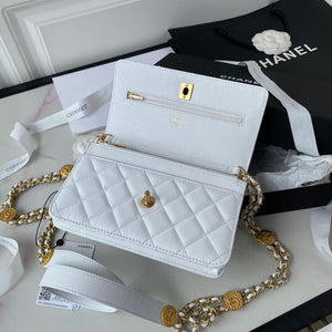 Chanel AP2840 Small Flap Bags Calfskin White - Default Title - View 6