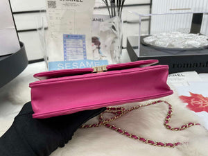 Chanel AP2844 Wallet on chain Lambskin bag with top handle Light gold Dark Pink - Default Title - View 6