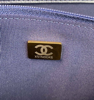 Chanel AP2844 Wallet on chain Lambskin bag with top handle Light gold Navy Blue - Default Title - View 9