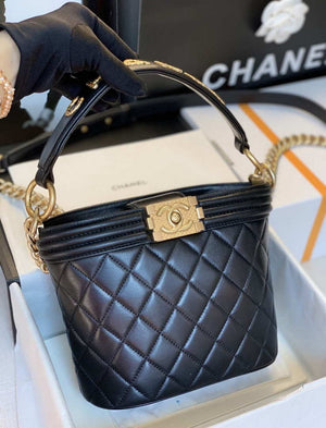 Chanel AP2902 Bucket Bag with Chain Chanel Lambskin Black - Default Title - View 1