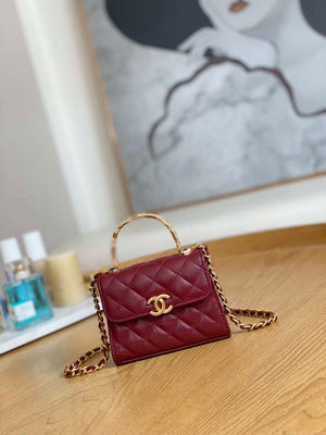 Chanel AP2944 Clutch with Chain Lambskin Wine Red - Default Title - View 1