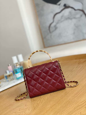 Chanel AP2945 Clutch with Chain Lambskin Wine Red Gold - Default Title - View 2