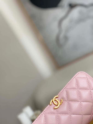 Chanel AP2946 Phone Holder Clutch with Chain Lambskin Pink - Default Title - View 5