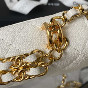 Chanel AP3019 Small Flap Bag WOC Calfskin Phone bag White - Default Title - View 4