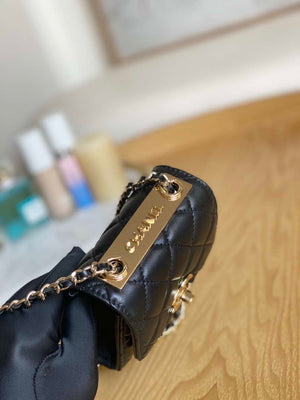 Chanel AP3020 Clutch with chain lambskip gold tone metal Black - Default Title - View 4