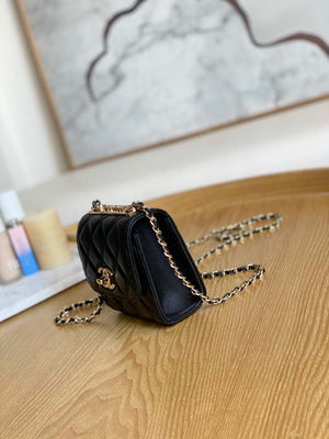 Chanel AP3020 Clutch with chain lambskip gold tone metal Black - Default Title - View 5