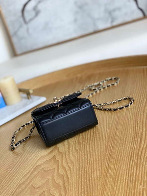 Chanel AP3020 Clutch with chain lambskip gold tone metal Black - Default Title - View 7