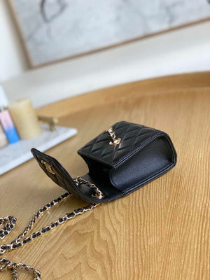 Chanel AP3020 Clutch with chain lambskip gold tone metal Black - Default Title - View 8