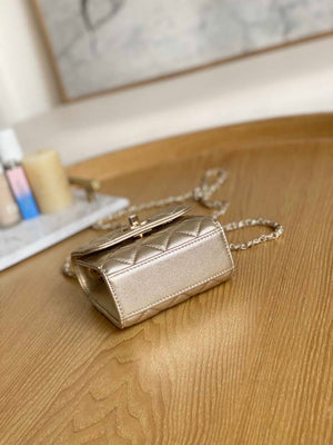 Chanel AP3020 Clutch with chain lambskin gold tone metal Gold - Default Title - View 7