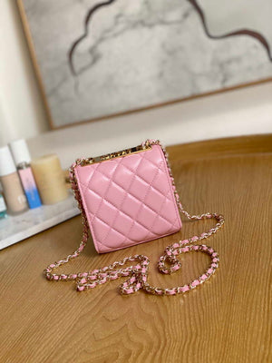 Chanel AP3020 Clutch with chain lambskin gold tone metal Pink - Default Title - View 2