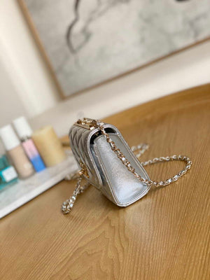 Chanel AP3020 Clutch with chain lambskin gold tone metal Sliver - Default Title - View 5