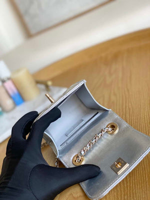 Chanel AP3020 Clutch with chain lambskin gold tone metal Sliver - Default Title - View 9