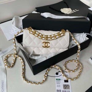 Chanel AP3021 Mini Flap Bag WOC Calfskin Phone bag White - Default Title - View 1