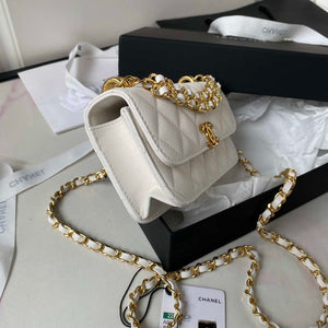 Chanel AP3021 Mini Flap Bag WOC Calfskin Phone bag White - Default Title - View 5