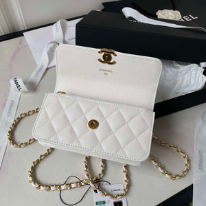 Chanel AP3021 Mini Flap Bag WOC Calfskin Phone bag White - Default Title - View 7