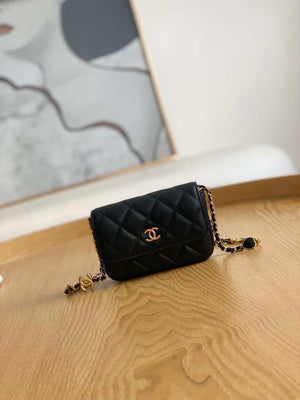 Chanel AP3036 Clutch With Chain lambskin Black - Default Title - View 1