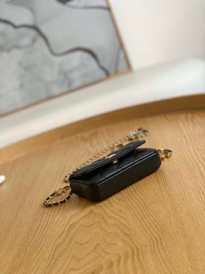 Chanel AP3036 Clutch With Chain lambskin Black - Default Title - View 7