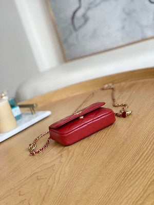Chanel AP3036 Clutch With Chain lambskin Red - Default Title - View 7