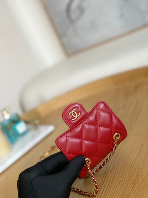 Chanel AP3037 BELT Bag Lambskin Enamel & Gold-Tone Metal Red - Default Title - View 3