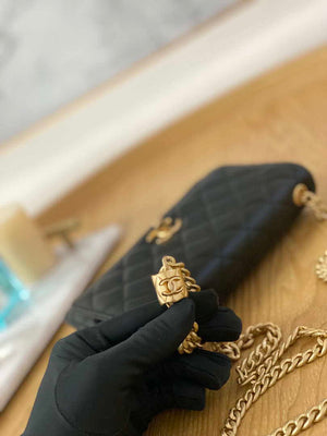 Chanel AP3043 WALLET ON CHAIN Lambskin & Gold-Tone Metal Black - Default Title - View 6