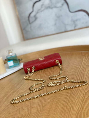 Chanel AP3047 FLAP Phone Holder With Chain Red Lambskin - Default Title - View 6