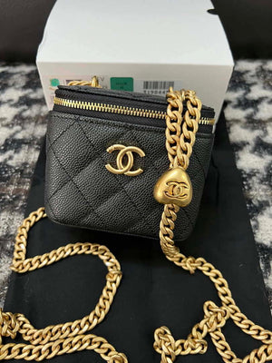 Chanel AP3203 Clutch With Chain Grained Calfskin Black - Default Title - View 1
