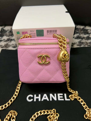 Chanel AP3203 Clutch With Chain Grained Calfskin Pink - Default Title - View 1