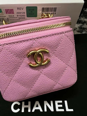 Chanel AP3203 Clutch With Chain Grained Calfskin Pink - Default Title - View 9