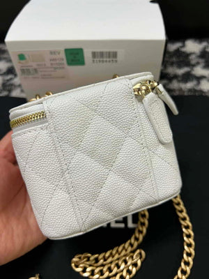 Chanel AP3203 Clutch With Chain Grained Calfskin White - Default Title - View 4