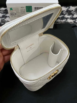 Chanel AP3203 Clutch With Chain Grained Calfskin White - Default Title - View 8
