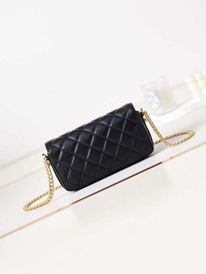Chanel AP3207 Phone Holder With Chain shiny Lambskin & Gold-Tone Metal black - Default Title - View 4