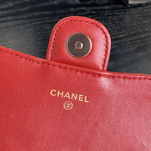 Chanel AP3226 Phone Holder with Chain Patent Calfskin & Gold-Tone Metal Red - Default Title - View 8