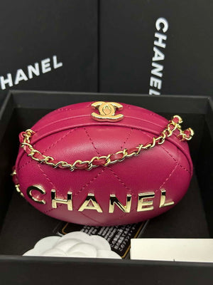 Chanel AP3252 Clutch With Chain Lambskin Wine Red - Default Title - View 1