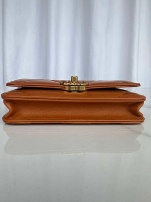 Chanel AP3267 19 Wallet on Chain Woc Shiny Lambskin Brown - Silver - View 13