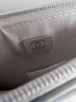 Chanel AP3267 19 Wallet on Chain Woc Shiny Lambskin Gray - Silver - View 8