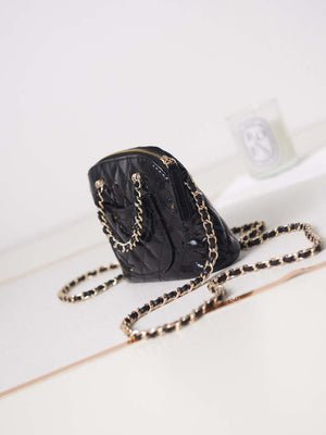 Chanel AP3345 Shell bag Patent Calfskin Black - Default Title - View 4
