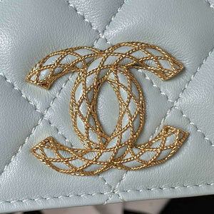 Chanel AP3363 Flap Baguette Bag Lambskin Blue - Default Title - View 3