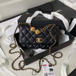 Chanel AP3424 Woc Mini Flap Bag Lambskin Black - Default Title - View 1