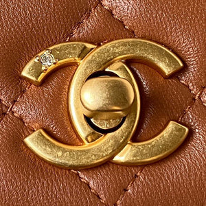 Chanel AP3424 Woc Mini Flap Bag Lambskin Caramel - Default Title - View 3