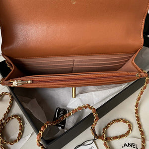 Chanel AP3424 Woc Mini Flap Bag Lambskin Caramel - Default Title - View 6