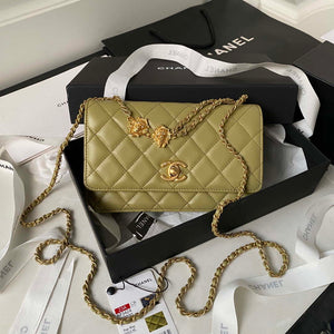 Chanel AP3424 Woc Mini Flap Bag Lambskin Lemon Yellow - Default Title - View 1